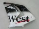2004-2005 Kawasaki ZX10R Motorcycle Fairings - White Black West Ninja Canada