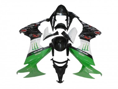 Cheap 2008-2010 Kawasaki ZX10R Motorcycle Fairings - Glossy Black White Green Monster Canada