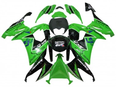 Cheap 2008-2010 Kawasaki ZX10R Motorcycle Fairings - Green Glossy Black Rosciou Hotels Canada