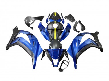 Cheap 2008-2010 Kawasaki ZX10R Motorcycle Fairings - Blue Yellow Matte Black Canada