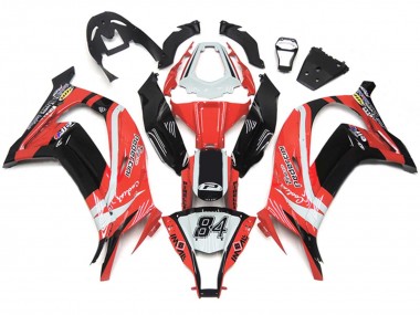 Cheap 2011-2015 Kawasaki ZX10R Motorcycle Fairings - White Red Glossy Black Pedercini 84 Canada