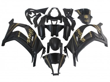 Cheap 2011-2015 Kawasaki ZX10R Motorcycle Fairings - Matte Black Gold Snow Elf Canada