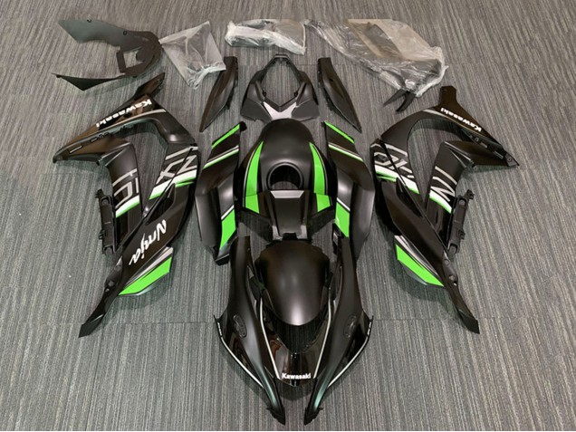 2016-2020 Kawasaki ZX10R Motorcycle Fairings - Matte Black Green White Ninja Canada