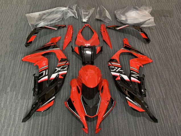 2016-2020 Kawasaki ZX10R Motorcycle Fairing - Red Glossy Black Canada