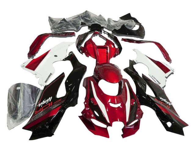 2021-2026 Kawasaki ZX10R Motorcycle Fairings - Red White Glossy Black Canada