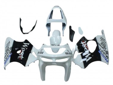 Cheap 1998-1999 Kawasaki ZX6R Motorcycle Fairings - White Black West Mobil Canada
