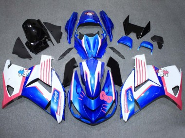 Cheap 2006-2011 Kawasaki ZX14R ZZR1400 Motorcycle Fairings - Blue White Pink Canada