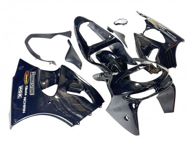 Cheap 1998-1999 Kawasaki ZX6R Motorcycle Fairings - Glossy Black Yellow Elf Bridgestone Canada