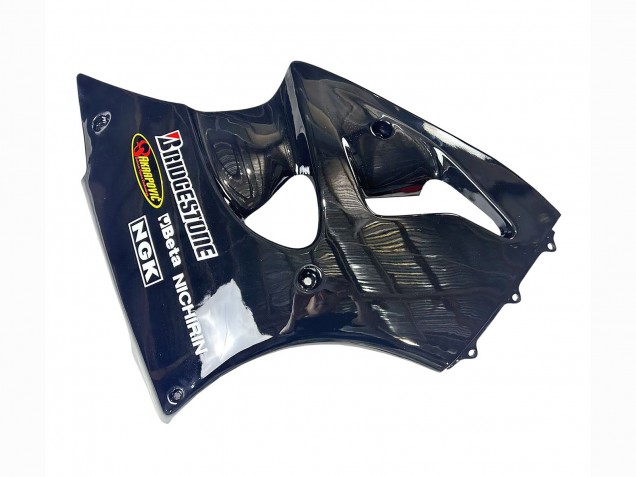 1998-1999 Kawasaki ZX6R Motorcycle Fairings - Glossy Black Yellow Elf Bridgestone Canada