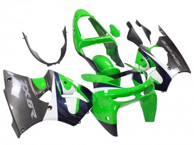 Cheap 1998-1999 Kawasaki ZX6R Motorcycle Fairings - Green White Dark Blue Silver Canada