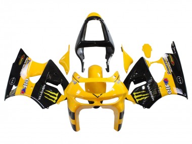 Cheap 1998-1999 Kawasaki ZX6R Motorcycle Fairings - Yellow Black Monster Elf Bridgestone Canada
