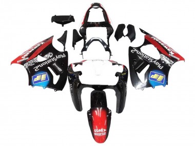 Cheap 2000-2002 Kawasaki ZX6R Motorcycle Fairings - Glossy Black Red Blue Red PlayStation 2 Canada