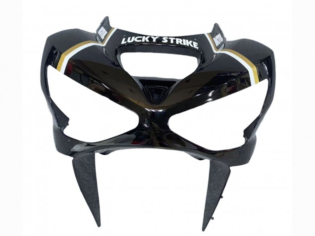 2003-2004 Kawasaki ZX6R Motorcycle Fairings - Glossy Black White Motul Lucky Strike Canada