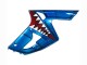 2003-2004 Kawasaki ZX6R Motorcycle Fairings - Blue White Red Shark Canada