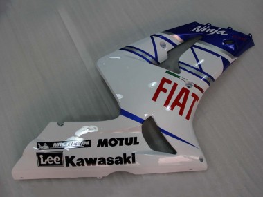 Cheap 2003-2004 Kawasaki ZX6R Motorcycle Fairings - White Blue Red Fiat Canada