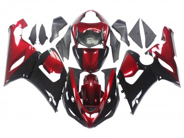 Cheap 2005-2006 Kawasaki ZX6R Motorcycle Fairing - Red Glossy Black Canada