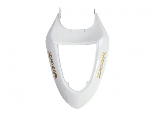 2005-2006 Kawasaki ZX6R Motorcycle Fairings - White Black Gold Ninja Canada