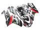 2007-2008 Kawasaki ZX6R Motorcycle Fairings - Black White Red with White Snow Decal Ninja Elf Canada
