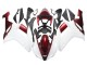 2007-2008 Kawasaki ZX6R Motorcycle Fairing - White Red Canada