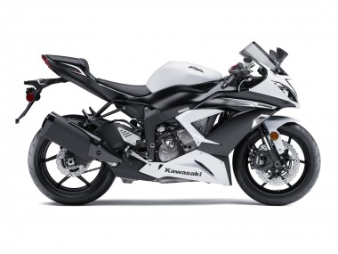 Cheap 2009-2012 Kawasaki ZX6R Motorcycle Fairing - White Matte Black Canada