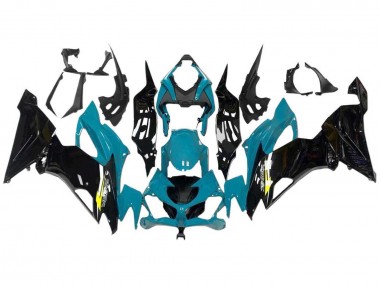 Cheap 2009-2012 Kawasaki ZX6R Motorcycle Fairings - Light Blue Glossy Black Yellow Canada