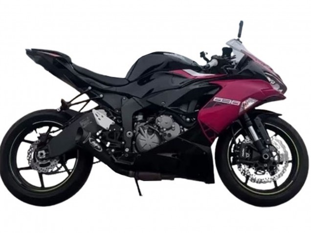 2019-2022 Kawasaki ZX6R Motorcycle Fairings - Glossy Black Pink Ninja Canada