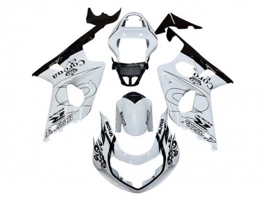 Cheap 2000-2002 Suzuki GSXR1000 Motorcycle Fairings - White Black Motul Corona Canada