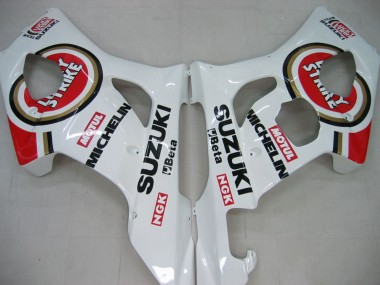 Cheap 2003-2004 Suzuki GSXR 1000 Motorcycle Fairings - White Red Motul Lucky Strike Canada