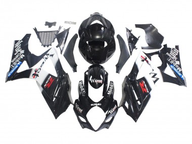 Cheap 2007-2008 Suzuki GSXR 1000 Motorcycle Fairings - Glossy Black White West Canada