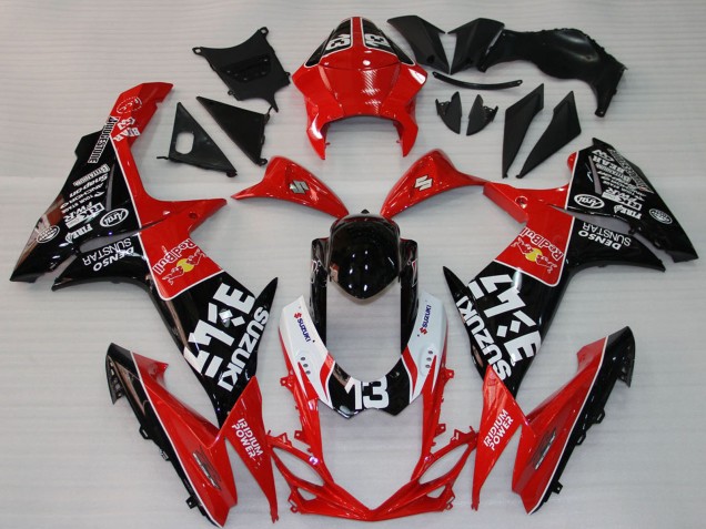 2009-2016 Suzuki GSXR 1000 Motorcycle Fairings - Red Black White 13 Canada