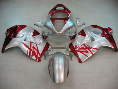 Cheap 1996-2007 Suzuki GSXR 1300 Hayabusa Motorcycle Fairings - Silver Red Hayabusa Canada
