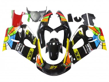 Cheap 1996-2000 Suzuki GSXR 600 / GSXR 750 Motorcycle Fairings - Black Multicolor 27 Canada