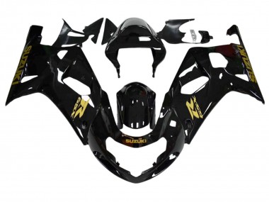 Cheap 2001-2003 Suzuki GSXR 600 / GSXR 750 Motorcycle Fairings - Glossy Black Gold Decal Canada