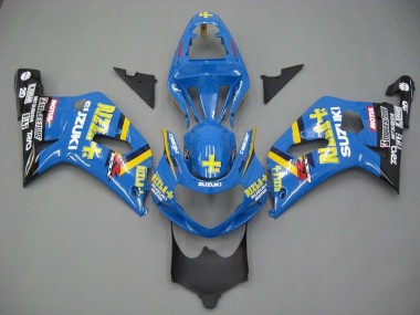 Cheap 2001-2003 Suzuki GSXR 600 / GSXR 750 Motorcycle Fairings - Blue Yellow Black Motul Rizla Canada