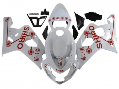 Cheap 2001-2003 Suzuki GSXR 600 / GSXR 750 Motorcycle Fairings - White Red Shiro Canada