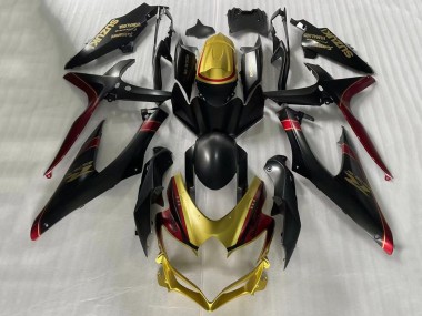 Cheap 2006-2007 Suzuki GSXR 600 / GSXR 750 Motorcycle Fairings - Gold Matte Black Red Canada