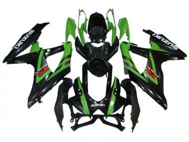 Cheap 2008-2010 Suzuki GSXR 600 / GSXR 750 Motorcycle Fairings - Green Glossy Black Canada