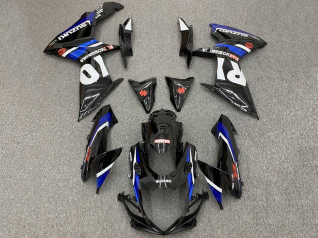 2008-2010 Suzuki GSXR 600 / GSXR 750 Motorcycle Fairings - Glossy Black White Blue Red Canada