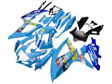 Cheap 2008-2010 Suzuki GSXR 600 / GSXR 750 Motorcycle Fairings - Blue Yellow Rizla Canada