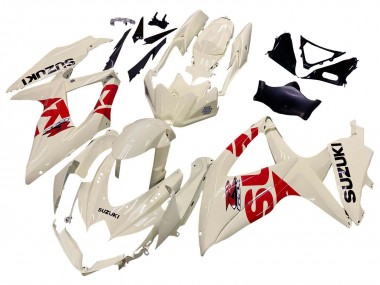 Cheap 2008-2010 Suzuki GSXR 600 / GSXR 750 Motorcycle Fairings - Cream White Red Black Canada