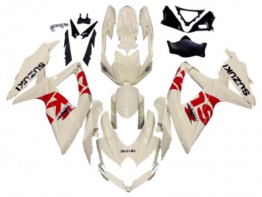 Cheap 2008-2010 Suzuki GSXR 600 / GSXR 750 Motorcycle Fairings - Cream White Red Black Canada