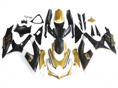 Cheap 2008-2010 Suzuki GSXR 600 / GSXR 750 Motorcycle Fairings - Matte Black White Gold Canada