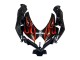 2008-2010 Suzuki GSXR 600 / GSXR 750 Motorcycle Fairings - Glossy Black Orange Flame Canada