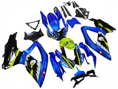 Cheap 2008-2010 Suzuki GSXR 600 / GSXR 750 Motorcycle Fairings - Blue Fluorescent Green Shark Canada
