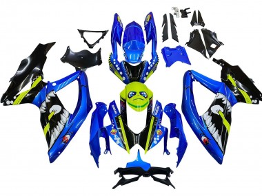 Cheap 2008-2010 Suzuki GSXR 600 / GSXR 750 Motorcycle Fairings - Blue Fluorescent Green Shark Canada