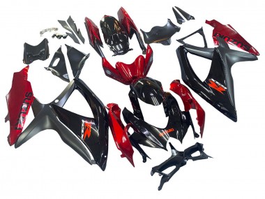 Cheap 2008-2010 Suzuki GSXR 600 / GSXR 750 Motorcycle Fairing - Red Glossy Black Canada