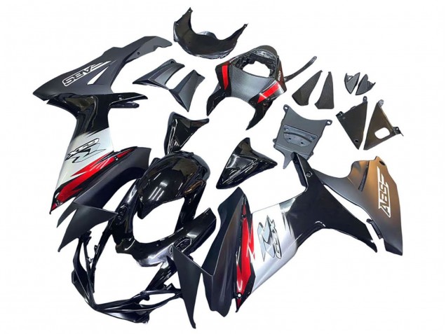 2011-2024 Suzuki GSXR 600 / GSXR 750 Motorcycle Fairings - Glossy Black Forged Carbon Fiber Silver Red Canada