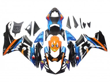 Cheap 2011-2024 Suzuki GSXR 600 / GSXR 750 Motorcycle Fairings - Light Blue Orange Black White Shark 46 Canada