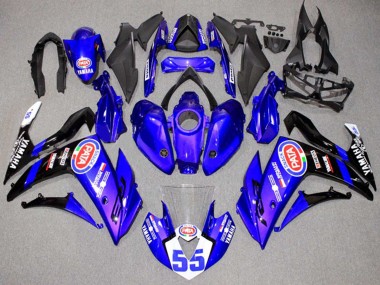 Cheap 2015-2018 Yamaha YZF R3/R25 Motorcycle Fairings - Blue White Black ENEOS 55 Canada