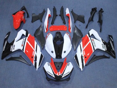 Cheap 2015-2018 Yamaha YZF R3/R25 Motorcycle Fairings - White Red Black Petronas Yamalube Canada
